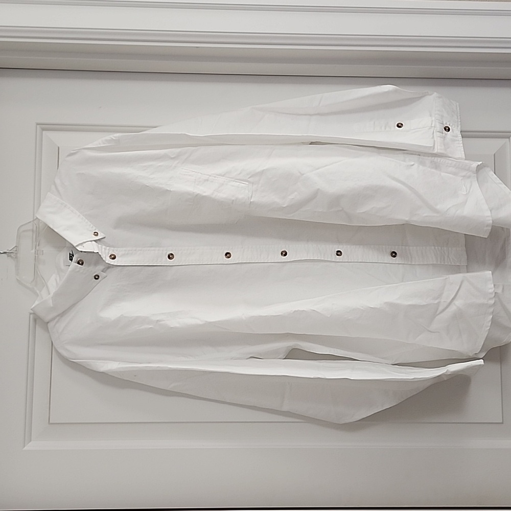 NIKE Mens loose fit cotton button up shirt